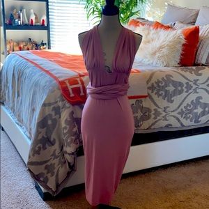 Maybe Pink Jersey Wrap Dress #284